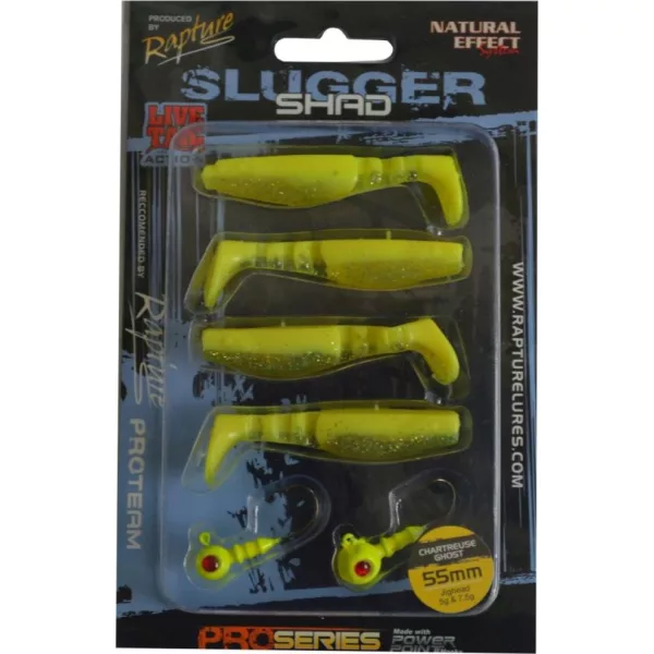 Rapture Slugger Shad Set 5,5cm Glowing 4+2kom Set Umjetnih Mamaca