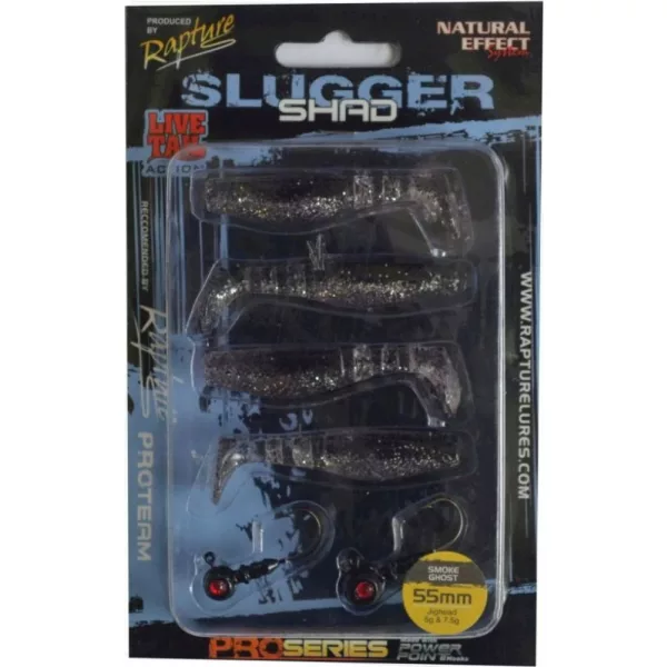 Rapture Slugger Shad Set 5,5cm Smoke Ghost 4+2kom Set Umjetnih Mamaca