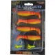 Rapture Slugger Shad Set 7,5cm Flame Yellow 4+2kom Set Umjetnih Mamaca
