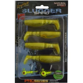   Rapture Slugger Shad Set 7,5cm Chartreuse Ghost 4+2kom Set Umjetnih Mamaca