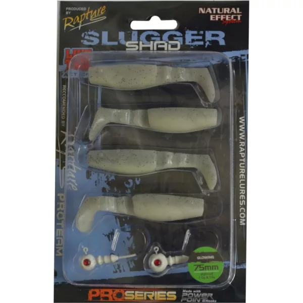 Rapture Slugger Shad Set 7,5cm Glowing 4+2kom Set Umjetnih Mamaca