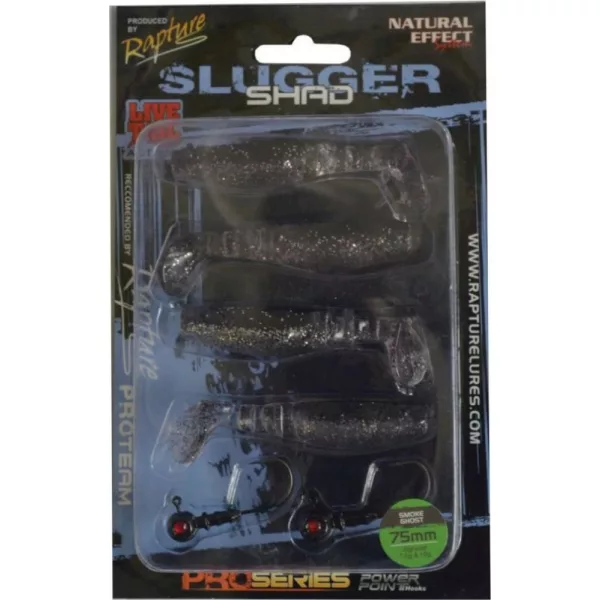 Rapture Slugger Shad Set 7,5cm Smoke Ghost 4+2kom Set Umjetnih Mamaca