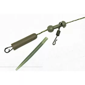   K-Karp DT Chod Rig 90cm Smeđi Predvez s Olovom i Sigurnosnom Kopčom 2kom