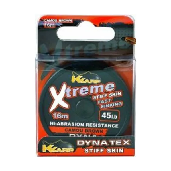 K-Karp Dyna Tex Xtreme Stiff 16m 45lb Camo Zelena Predvezna struna