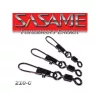 Sasame Black Nikkel 1/0 Extra Erős Hordós Forgó Biztonsági Kapoccsal 2db