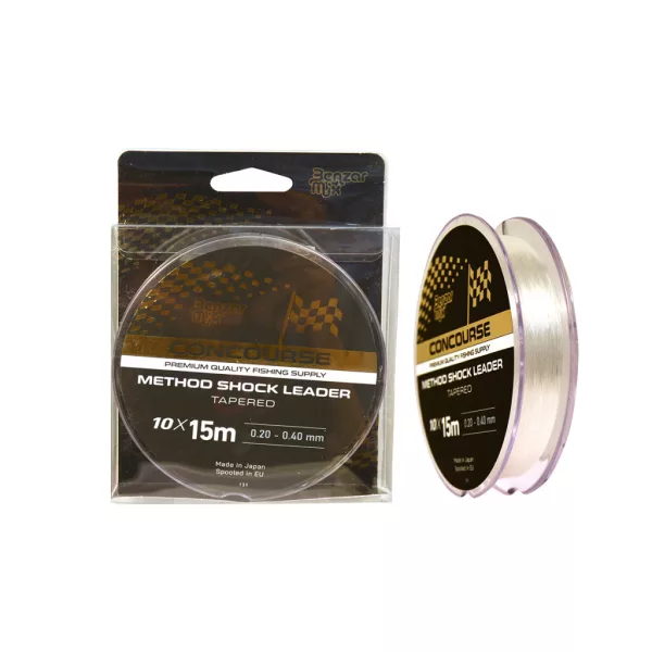 Benzár Concourse Method Shock Leader 0,20-0,50mm 10x15m Monofil Predvez