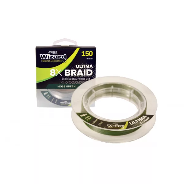 Wizard Ultima 8X Braid Mahovina Zelena 0,07mm 150m Pletena Glavna struna