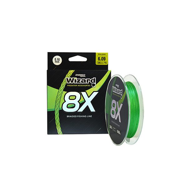 Wizard 8X Lime Green 0,12mm 135m Pletena Struna