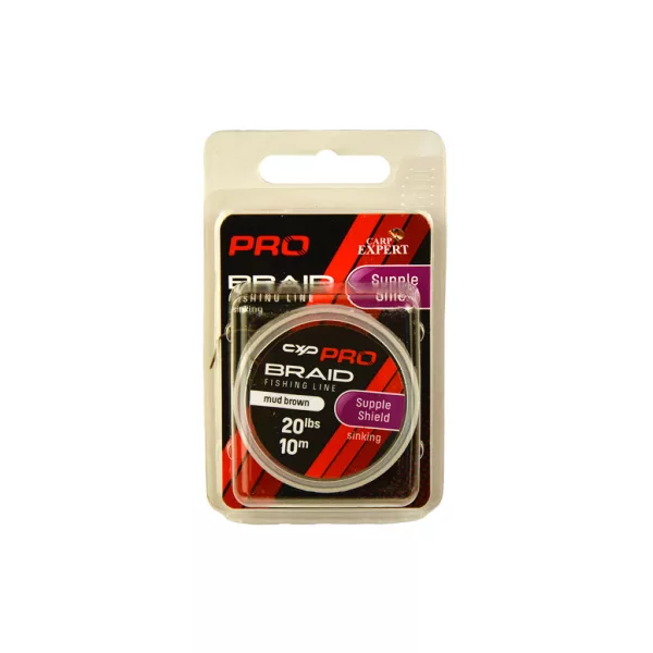 Carp Expert Pro Supple Shield Mud Brown 20lbs Bevonatos Süllyedő Előkezsinór 10m