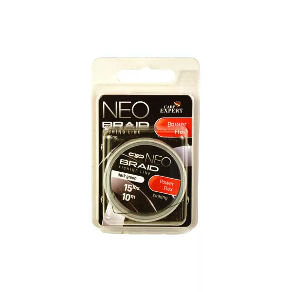 Carp Express Neo Powerlex Dark Green 25lbs Kopásálló Fonott Süllyedő Előkezsinór 10m