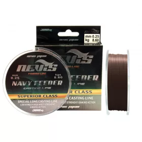 Nevis Navy Feeder 300m 0.25mm Monofilni glavni najlon-Smeđe