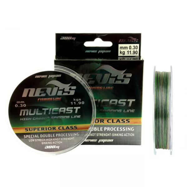 Nevis Multicast 300m 0.25mm Monofilni glavni najlon-Višebojna
