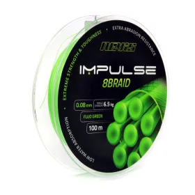   Nevis Impulse 8Braid 100m 0.14mm Pletena glavna struna-Fluo zelena