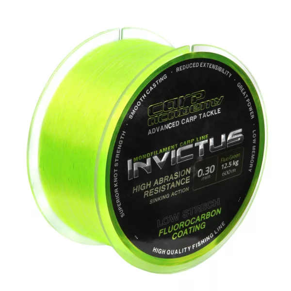 Carp Academy Invictus 600m 0.30mm Monofil glavni najlon-Fluo zelena