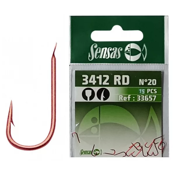 Sensas Feeling 3412 Ružičasta 18 s pločicom, udica za deverike s bradom 15kom