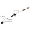 BLACK CAT WORM RIVER RIG 2,00m - predvez za somove