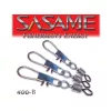 Sasame Erős Hengeres Biztonsági Kapoccsal Black Nickel 1/0 Forgókapocs 4db
