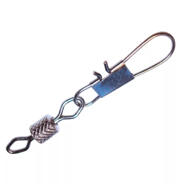 Sasame Erős Hengeres Biztonsági Kapoccsal Black Nickel 10 Forgókapocs 8db