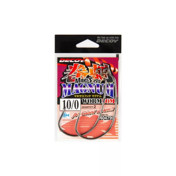 Decoy Worm 30M Makisagu Magnum 8/0 Offset Horog 3db