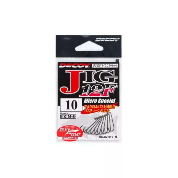 Decoy Jig12F Micro Special #6 Füles Szakállas Egyágú Jig Horog 9db