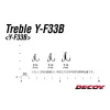 Decoy Y-F33B Round Bend #12 Microbarb Füles Szakállas Háromágú Horog 8db