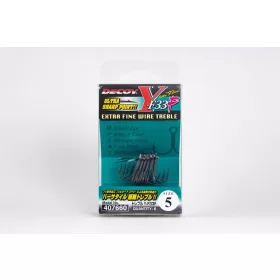   Decoy Y-F33F Extra Fine Wire #2 Füles Szakállas Háromágú Horog 4db
