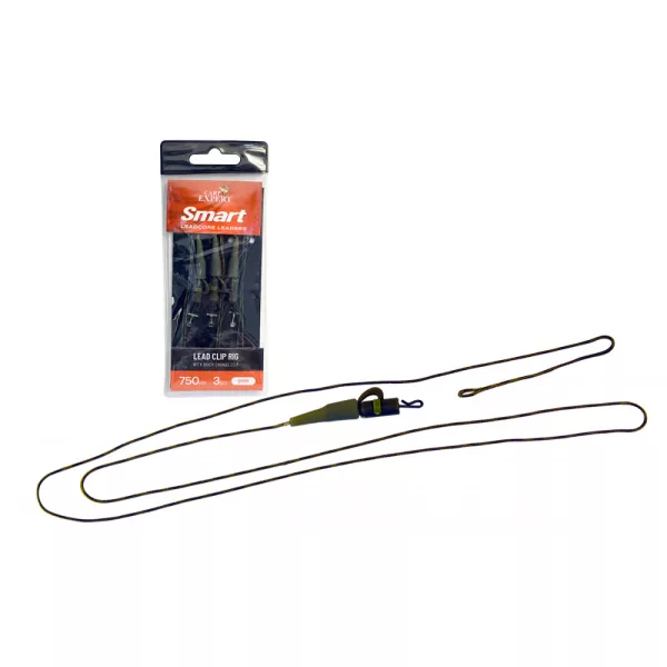 Carp Expert Smart 75cm Zelena Prevezana Leadcore Montaža S Brzom Kopčom 3 kom
