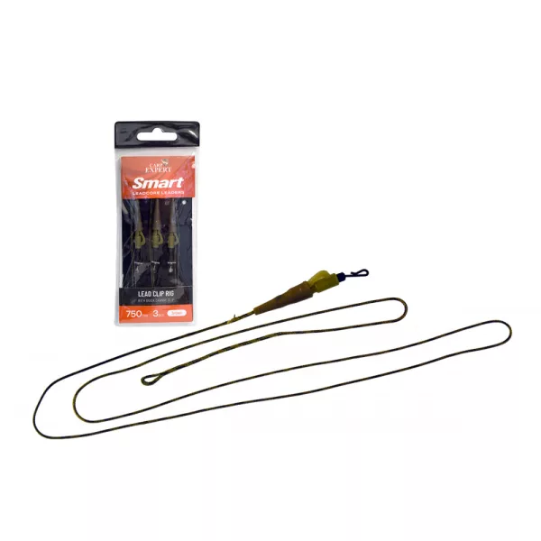 Carp Expert Smart 75cm Smeđa Prevezana Leadcore Montaža S Brzom Kopčom 3 kom