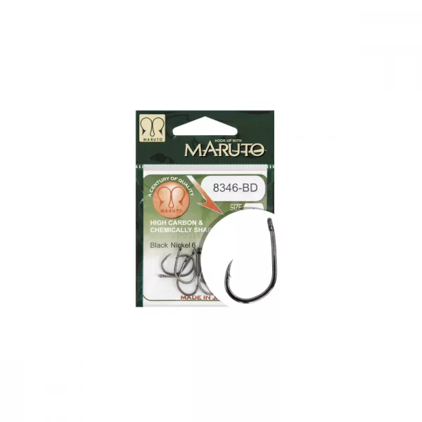 Maruto Udica 8346Bd Carp Hooks Barbed Forged T.D.E.10° Hc Black Nickel 4