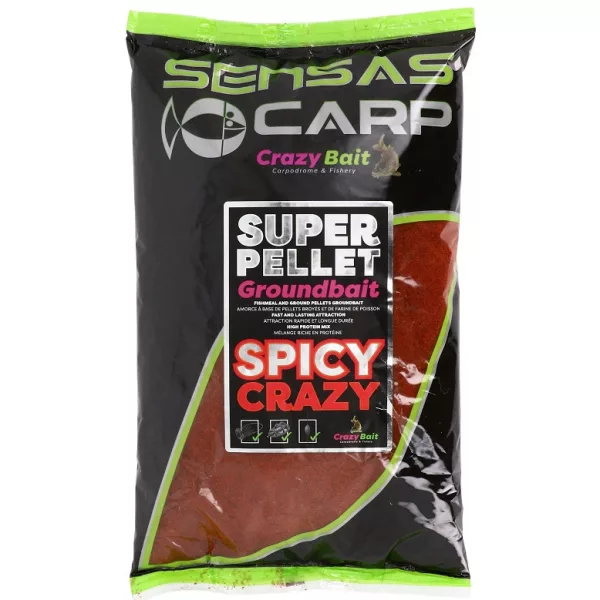 Sensas Super Pellet Spicy Crazy Hrana 1kg