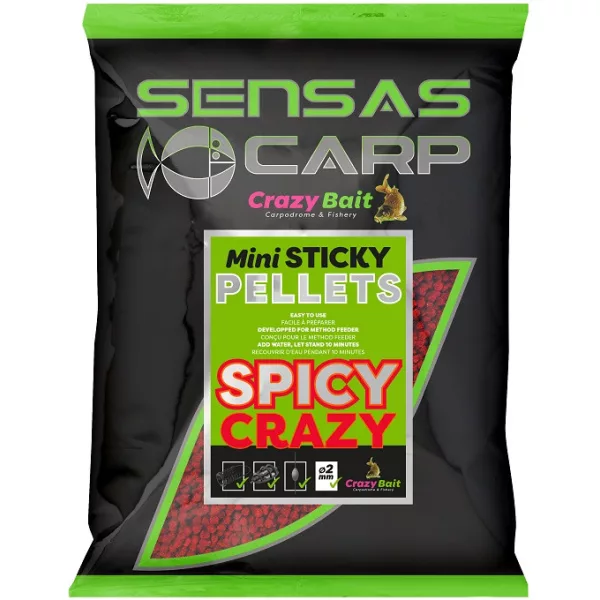 Sensas Pellet Mini Sticky Spicy Pelete za hranjenje 700gr