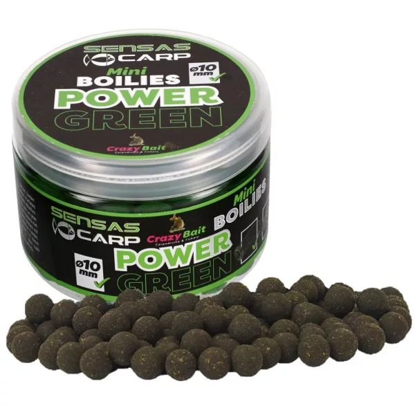 Sensas Mini Boilies Crazy Green 10mm Mamac Bojli 80gr