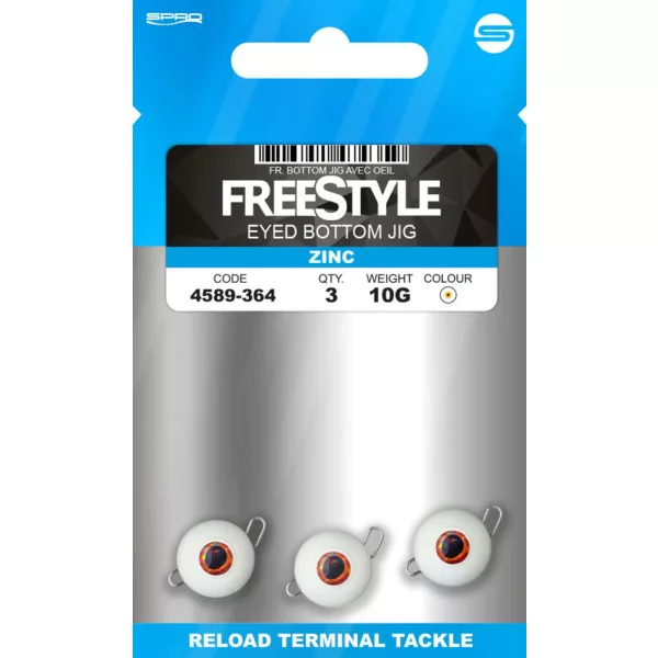Spro FreeStyle Eyed Bottom Jigs Glow White 5g donji jig