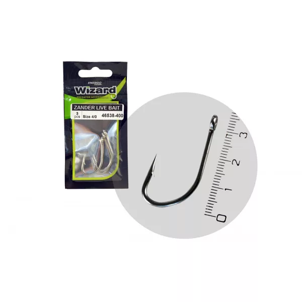 Wizard Zander Live Bait Pro S okom S bradom 4/0 Udica za smuđa