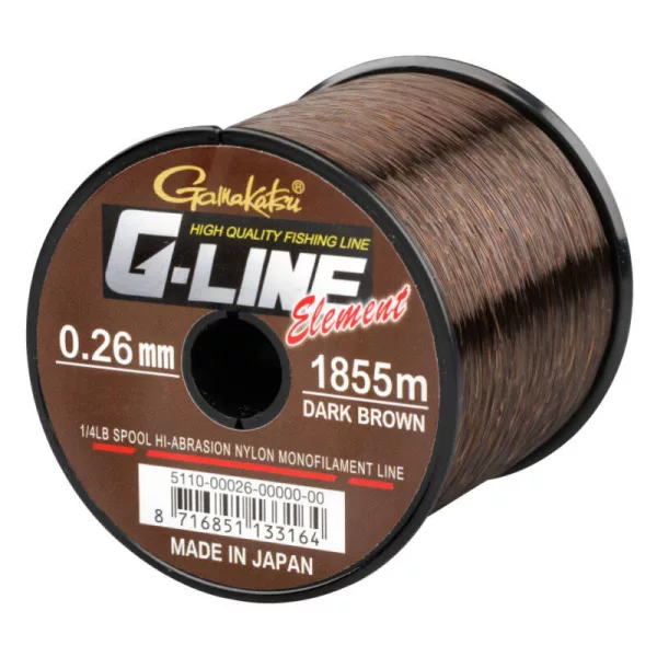 Gamakatsu G-line Element Smeđa 755m 0.40mm Monofil glavni najlon-Smeđa