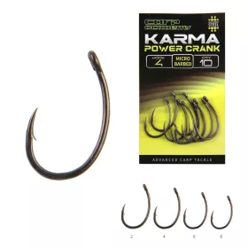   Carp Academy Karma Power Crank 8 S ušicom, Kuka s kontra kukom 10 kom
