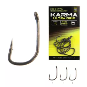   Carp Academy Karma Ultra Grip 6 S ušicom, Kuka s kontra kukom 10 kom
