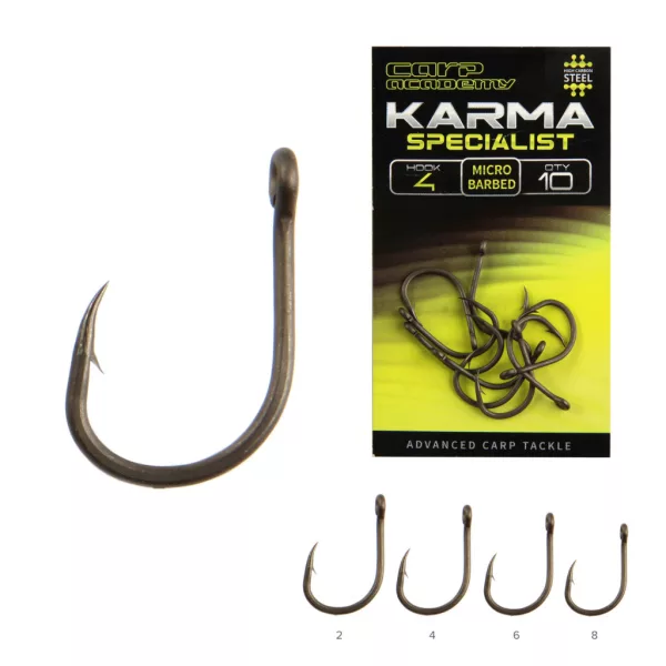 Carp Academy Karma Specialist-X 2 S ušicom, Kuka s kontra kukom 10 kom