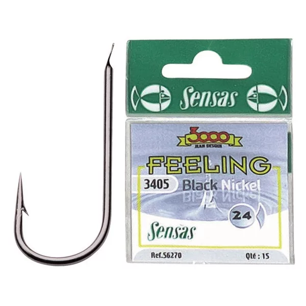 Sensas Feeling 3405 Crna 14 s lopaticom, s bodljom Udica za deveriku 15 komada