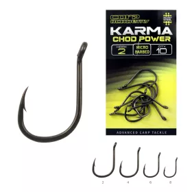   Carp Academy Karma Chod Power 4 Füles, Szakállas Pontyozó Horog 10db