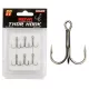 Reiva Treble Hook TR-19 Crna 4 6kom/pak S ušicom S bodljom Udica za grabežljivce