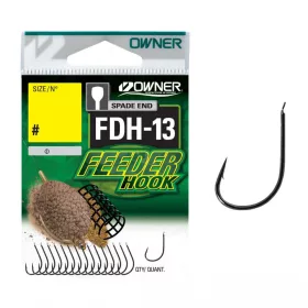   Owner FDH-13 16 Udica s pločicom, bodljikava feeder udica 17 kom.