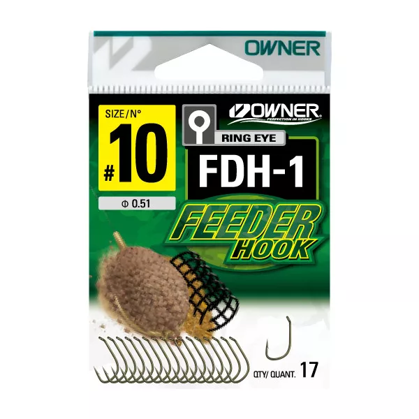 Owner FDH-1 8 Udica s ušicom, bodljikava feeder udica 16 kom.