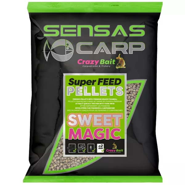 Sensas Super Feed Pellets Sweet Magic 4mm Pelete za hranjenje 700gr