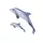 EnergoTeam The Bottlenose Dolphin Grey 55 cm jastuk u obliku ribe