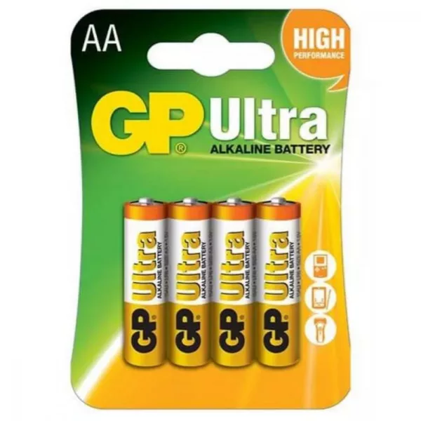 Gp Ultra alkalna AA olovka baterija 15Au (Lr6) u blisteru/4 (B1921,Gp15Au-C4)