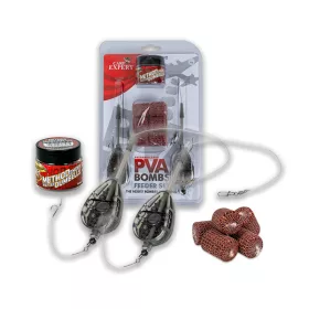   Carp Expert Rapid Pva Bomb Set Montaža 40gr+40gr 2 montaže+6 PVA Bomb+mamac Za dno