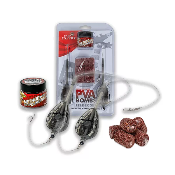 Carp Expert Rapid Pva Bomb Set Montaža 50gr+50gr 2 montaže+6 PVA Bomb+mamac Za dno