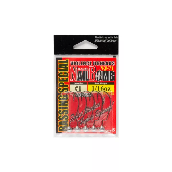 Decoy VJ-71 Nail Bomb #1 0,9gr Offset Jig Fej 5db