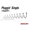 Decoy 27 Pluggin Single #3/0 Füles Szakállas Egyágú Ragadozóhalas Horog 7db